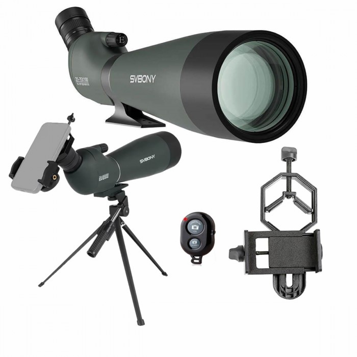 Luneta - Telescopio - SvBONY - 25-75x100 com Tripé - SV28 A 100mm