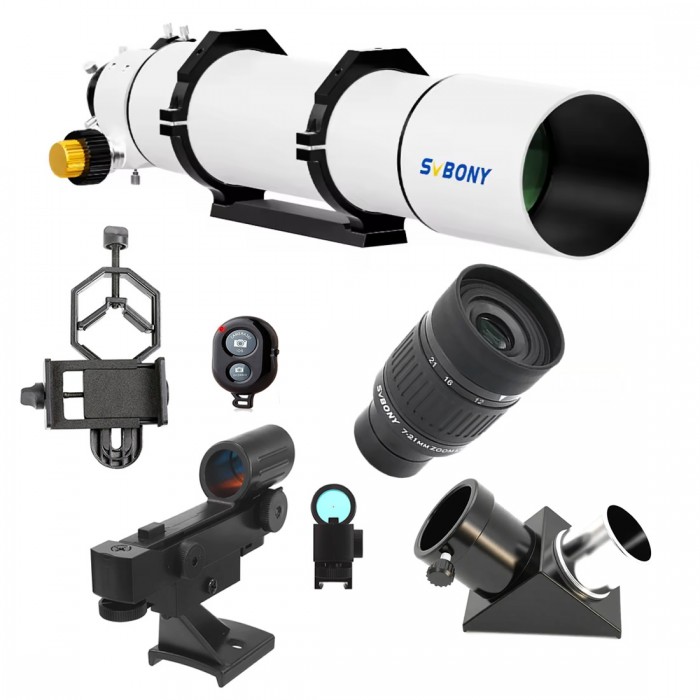 Telescópio Astronômico Svbony Sv48p 102mm Refrator F/6.5 Kit