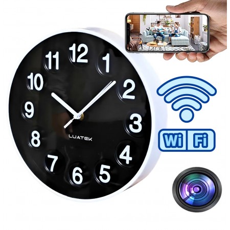 Relogio de Parede com Câmera Escondida WiFi 