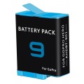 Acessórios pra Gopro Hero 9 e Hero 10 Black  - Caixa estanque + película protetora + capa de silicone + Bateria (4 itens)