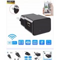 Carregador com Camera wifi ao vivo - FullHd +64gb - grava por 4 dias