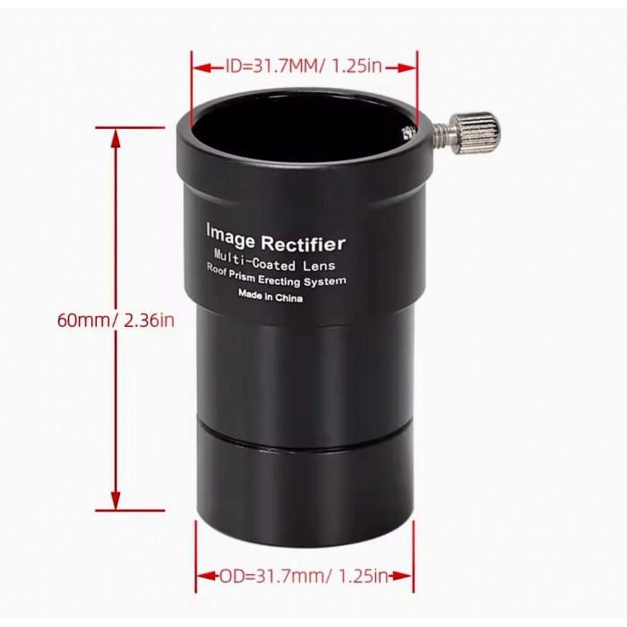 lente Inversora Aluminio 2x  - para Telescopio Refletor