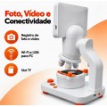 Microscópio Digital 800x Tela IPS 4,3 Pol Wi-Fi Foto Vídeo