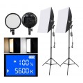 Kit Softbox Iluminador Led 50x70cm C/ Bolsa P/ Fotografia com Visor - Bateria