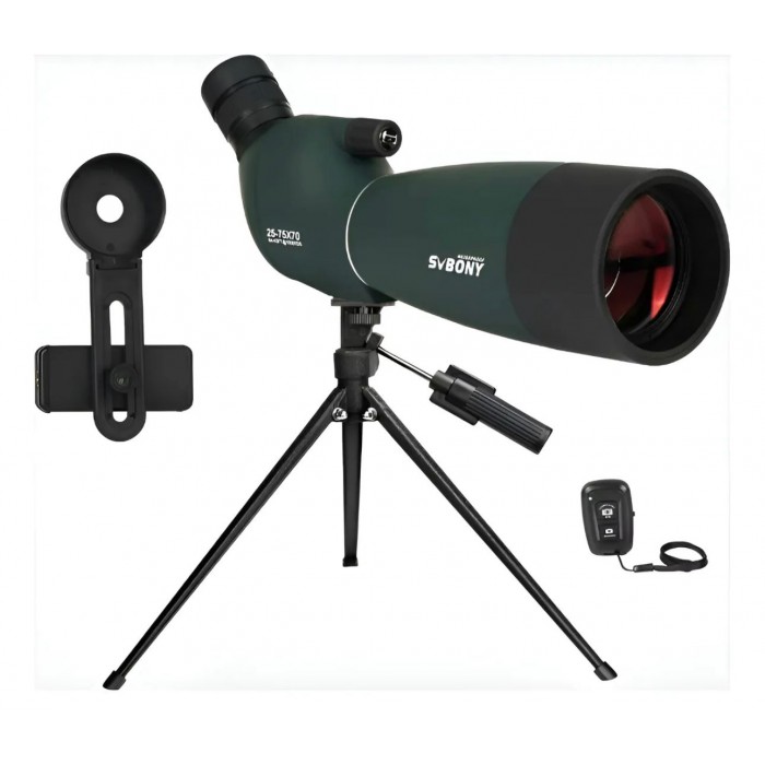 Luneta - Telescopio - SvBONY - 25-75x70 com Tripé - SV48 Plus