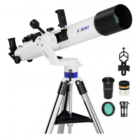 Telescópio Astronômico Svbony Sv520 90mm + Tripé Altazimutal