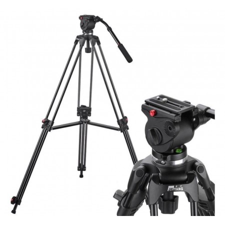 Tripé Profissional Jieyang Jy0508b C/ Cab Hidráulica - 1,85m