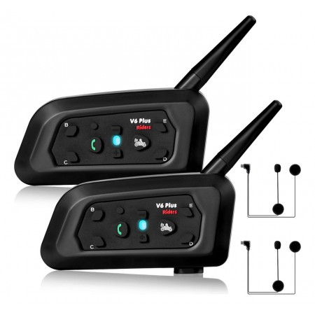  Intercomunicadores De Capacete Duplo V6 Plus