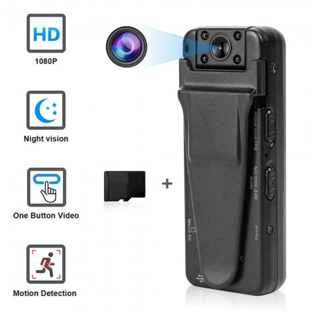 Mini Câmera A8 FullHD Visão Noturna + Imã - grava de 6 a 9 horas