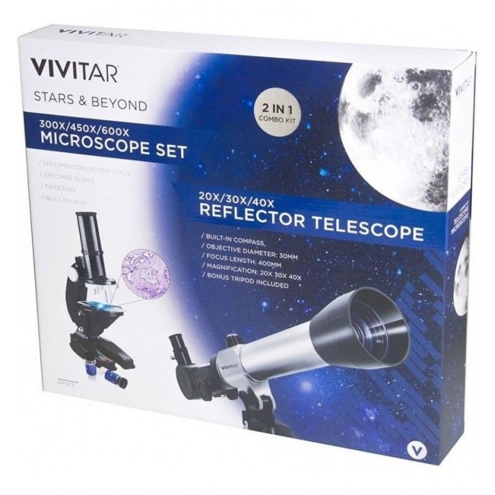 Telescopio - Microscopio Kit Infantil - Vivitar Vivtelmic20