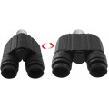 Cabeça Binocular Dupla para Telescópio 1,25" BAK4 + 1.85x/3x Barlow (sem oculares)