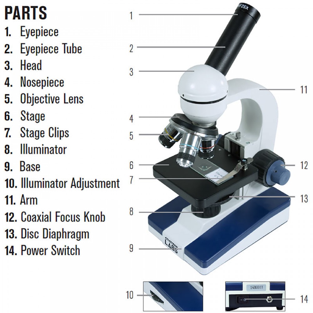 Microsc pio Celestron Labs CM1000C Macro Micro Foco