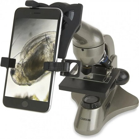 Microscópio Biológico Carson 40x-400x - MS040 com Adaptador Celular