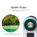 Telêmetro Laser Monoculo Lelong LE-2078 6x25mm - Range Finder 6-600m Recarregável 