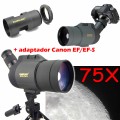 Luneta - Telescópio - VisionKing - SvBONY 25-75x70 BaK-4 - com adaptador Canon DSLR
