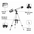 Telescópio Refrator F90060 com Tripé Azimutal