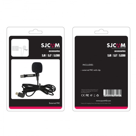 Microfone Lapela Externo para SJCAM SJ6 / SJ7 / SJ360