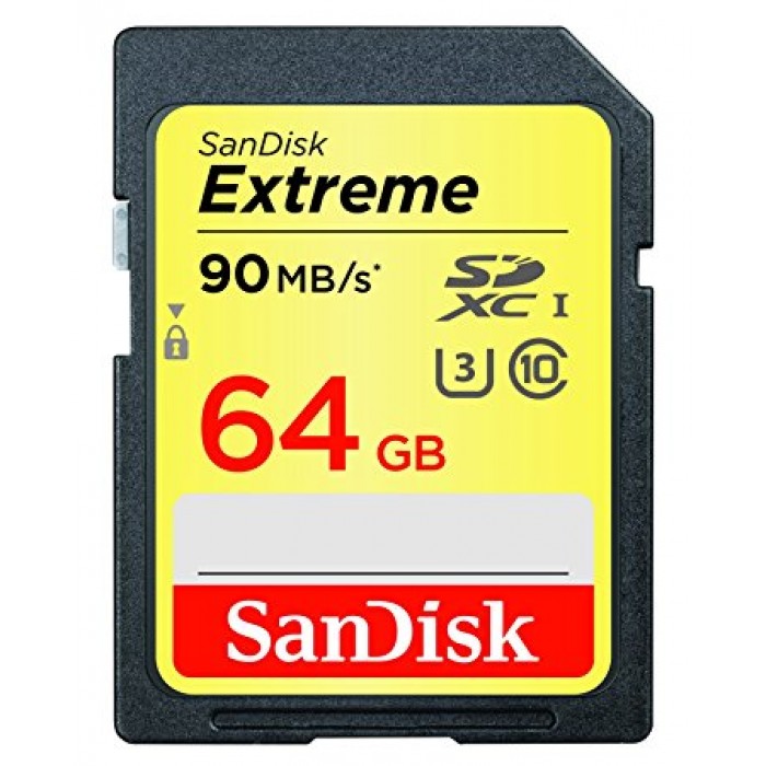 Cartão de Memória Sandisk Extreme SDXC 64Gb 90Mb/s