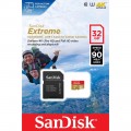 Cartão de Memória Sandisk Extreme MicroSD 32Gb 90Mb/s