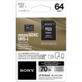 Cartão de Memória SONY MicroSDXC 64Gb 70Mb/s