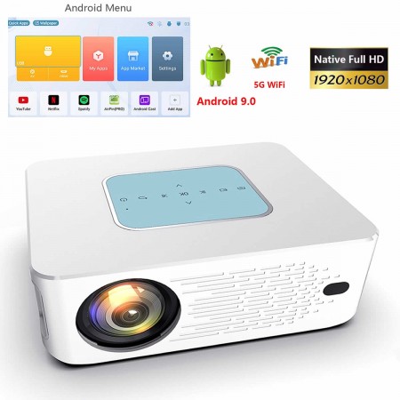 Projetor Y2 Led Android Wifi 4500 Lumens Hdmi Bluetooth USB fullHD 1080P